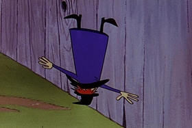 Screenshots from the 1955 Walter Lantz cartoon Witch Crafty