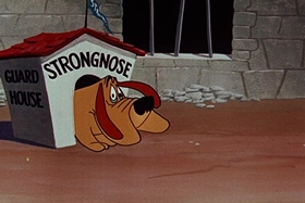 Screenshots from the 1955 Walter Lantz cartoon Private Eye Pooch