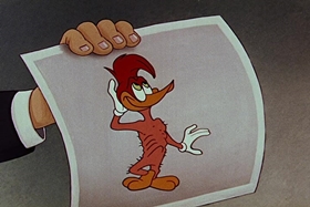 Screenshots from the 1955 Walter Lantz cartoon Private Eye Pooch