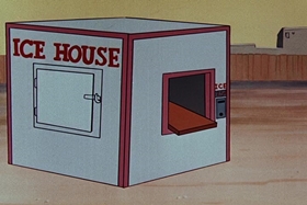 Screenshots from the 1955 Walter Lantz cartoon Private Eye Pooch