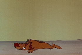 Screenshots from the 1955 Walter Lantz cartoon Private Eye Pooch