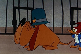Screenshots from the 1955 Walter Lantz cartoon Private Eye Pooch
