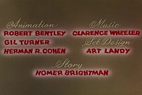 Screenshots from the 1955 Walter Lantz cartoon Private Eye Pooch