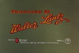 Screenshots from the 1955 Walter Lantz cartoon Private Eye Pooch