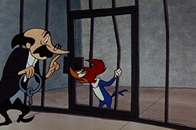 Screenshots from the 1955 Walter Lantz cartoon Private Eye Pooch