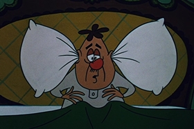Screenshots from the 1955 Walter Lantz cartoon Sh-h-h-h-h-h