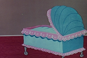 Screenshots from the 1955 Walter Lantz cartoon Bedtime Bedlam