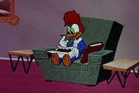 Screenshots from the 1955 Walter Lantz cartoon Bedtime Bedlam