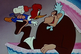 Screenshots from the 1955 Walter Lantz cartoon Bedtime Bedlam