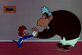 Screenshots from the 1955 Walter Lantz cartoon Bedtime Bedlam