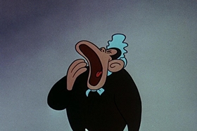 Screenshots from the 1955 Walter Lantz cartoon Bedtime Bedlam