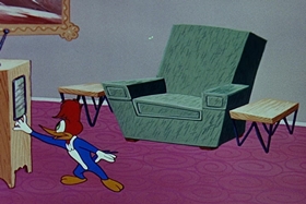 Screenshots from the 1955 Walter Lantz cartoon Bedtime Bedlam