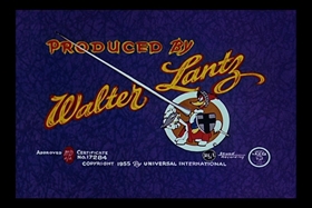 Screenshots from the 1955 Walter Lantz cartoon Bedtime Bedlam