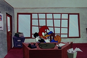 Screenshots from the 1955 Walter Lantz cartoon Bedtime Bedlam