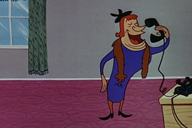 Screenshots from the 1955 Walter Lantz cartoon Bedtime Bedlam