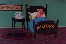 Screenshots from the 1955 Walter Lantz cartoon Paw