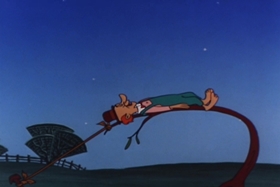 Screenshots from the 1955 Walter Lantz cartoon Paw
