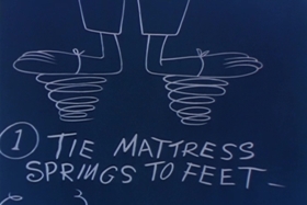 Screenshots from the 1955 Walter Lantz cartoon Paw