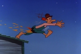 Screenshots from the 1955 Walter Lantz cartoon Paw
