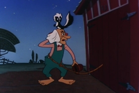Screenshots from the 1955 Walter Lantz cartoon Paw