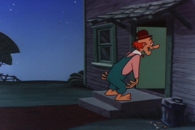 Screenshots from the 1955 Walter Lantz cartoon Paw