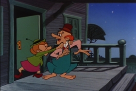 Screenshots from the 1955 Walter Lantz cartoon Paw