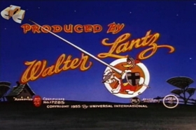 Screenshots from the 1955 Walter Lantz cartoon Paw