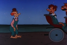 Screenshots from the 1955 Walter Lantz cartoon Paw