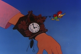 Screenshots from the 1955 Walter Lantz cartoon Paw