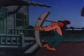 Screenshots from the 1955 Walter Lantz cartoon Paw