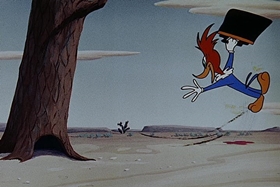 Screenshots from the 1955 Walter Lantz cartoon Square Shootin