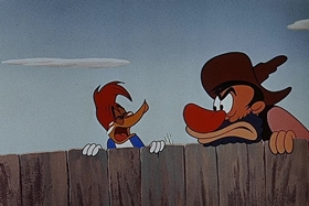 Screenshots from the 1955 Walter Lantz cartoon Square Shootin