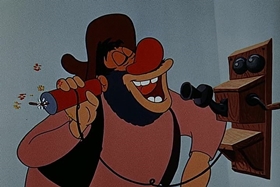 Screenshots from the 1955 Walter Lantz cartoon Square Shootin