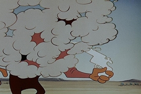 Screenshots from the 1955 Walter Lantz cartoon Square Shootin