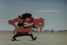 Screenshots from the 1955 Walter Lantz cartoon Square Shootin