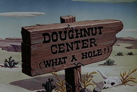 Screenshots from the 1955 Walter Lantz cartoon Square Shootin