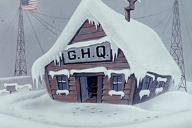 Screenshots from the 1955 Walter Lantz cartoon Hot and Cold Penguin