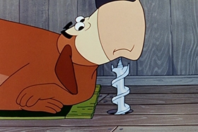 Screenshots from the 1955 Walter Lantz cartoon Hot and Cold Penguin