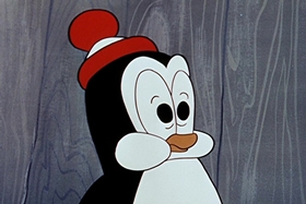 Screenshots from the 1955 Walter Lantz cartoon Hot and Cold Penguin
