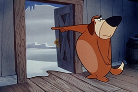 Screenshots from the 1955 Walter Lantz cartoon Hot and Cold Penguin