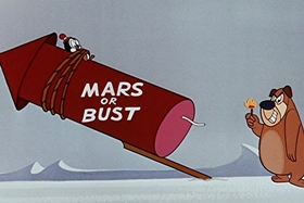 Screenshots from the 1955 Walter Lantz cartoon Hot and Cold Penguin