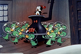 Screenshots from the 1955 Walter Lantz cartoon Hot and Cold Penguin