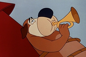 Screenshots from the 1955 Walter Lantz cartoon Hot and Cold Penguin