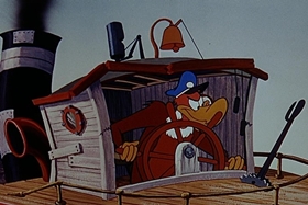Screenshots from the 1955 Walter Lantz cartoon Bunco Busters
