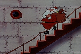 Screenshots from the 1955 Walter Lantz cartoon Bunco Busters