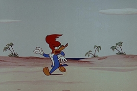Screenshots from the 1955 Walter Lantz cartoon Bunco Busters