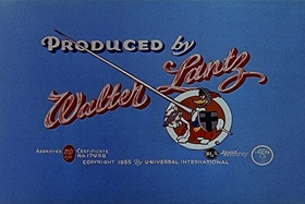 Screenshots from the 1955 Walter Lantz cartoon Bunco Busters