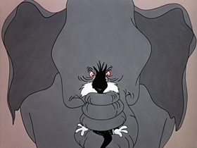 Screenshots from the 1955 Warner Bros. cartoon Tweety