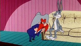 Screenshots from the 1955 Warner Bros. cartoon This Is a Life?