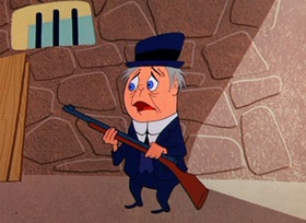 Screenshots from the 1955 Warner Bros. cartoon Hyde and Hare